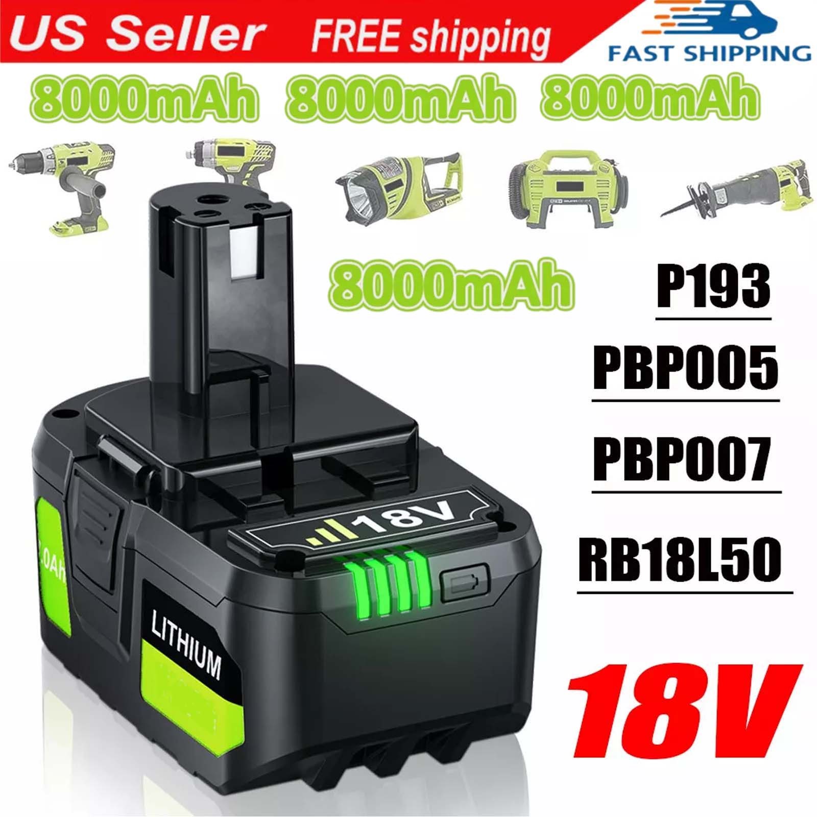 1-2X For RYOBI P108 18V PBP003 8.0Ah 3.0Ah Battery Lithium-ion ONE Plus PBP005