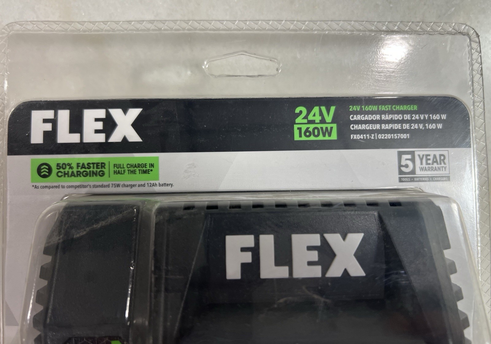 Genuine FLEX FX0411 24V 24Volt 160W Fast Rapid Quick Battery Charger