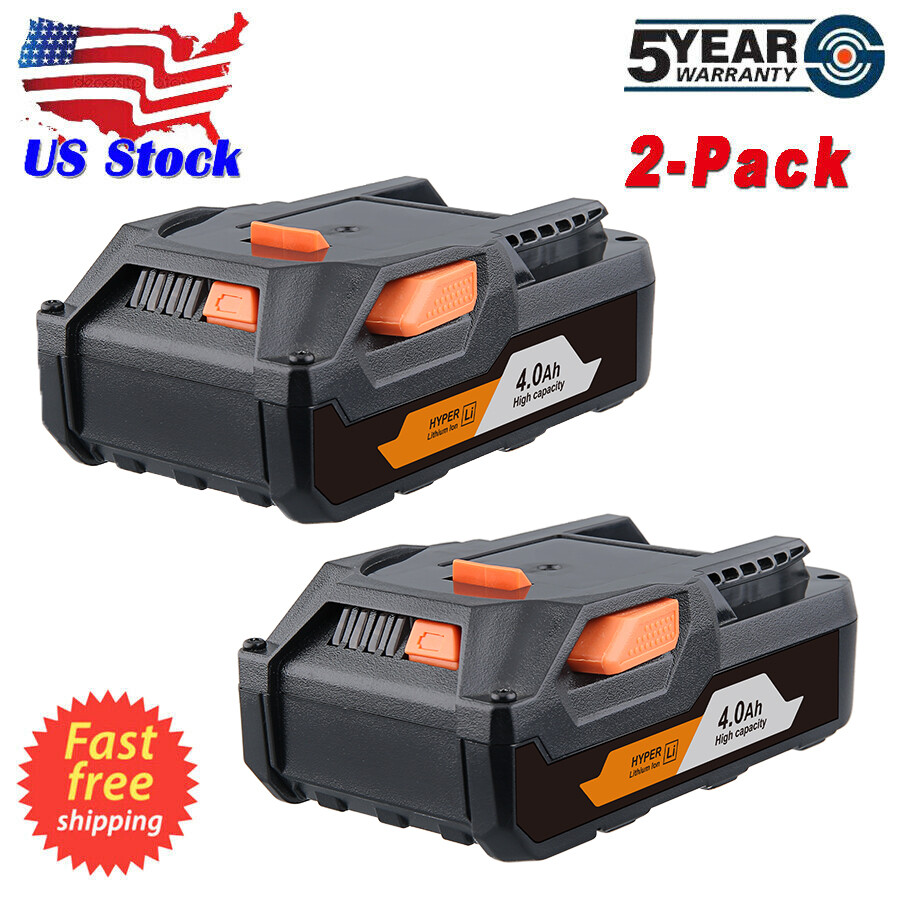 2PACK Li-ion for Ridgid /AEG 4.0Ah 18V Battery R840087 R840093 R86092 R840085 US