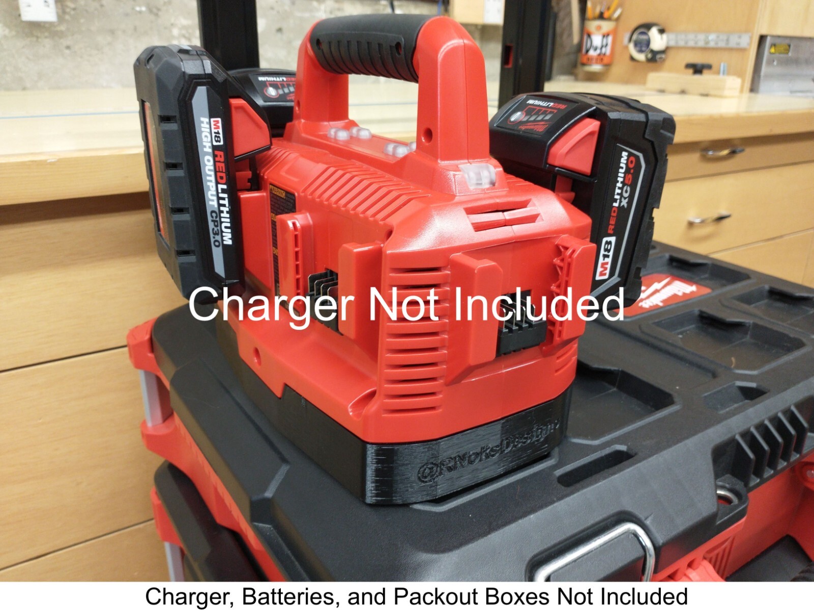 Packout Mount for Milwaukee M18 Six Pack Sequential Charger (Model# 48-59-1806)