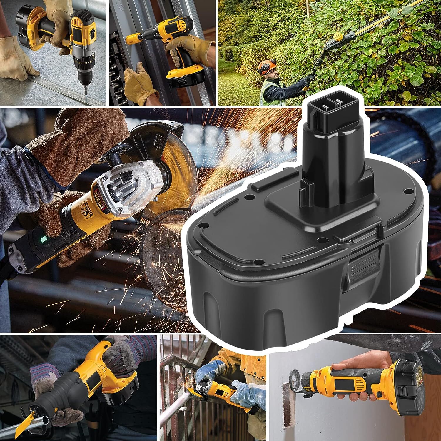 2Pack for DeWALT DC9096 DW9095 DW9096 DW9099 18 Volt 3.6Ah NIMH Battery/ Charger