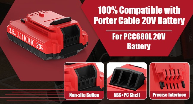 1-3Pack For PORTER CABLE 20 Volt 8.0AH Lithium-Ion Max Battery PCC680L PCC685L