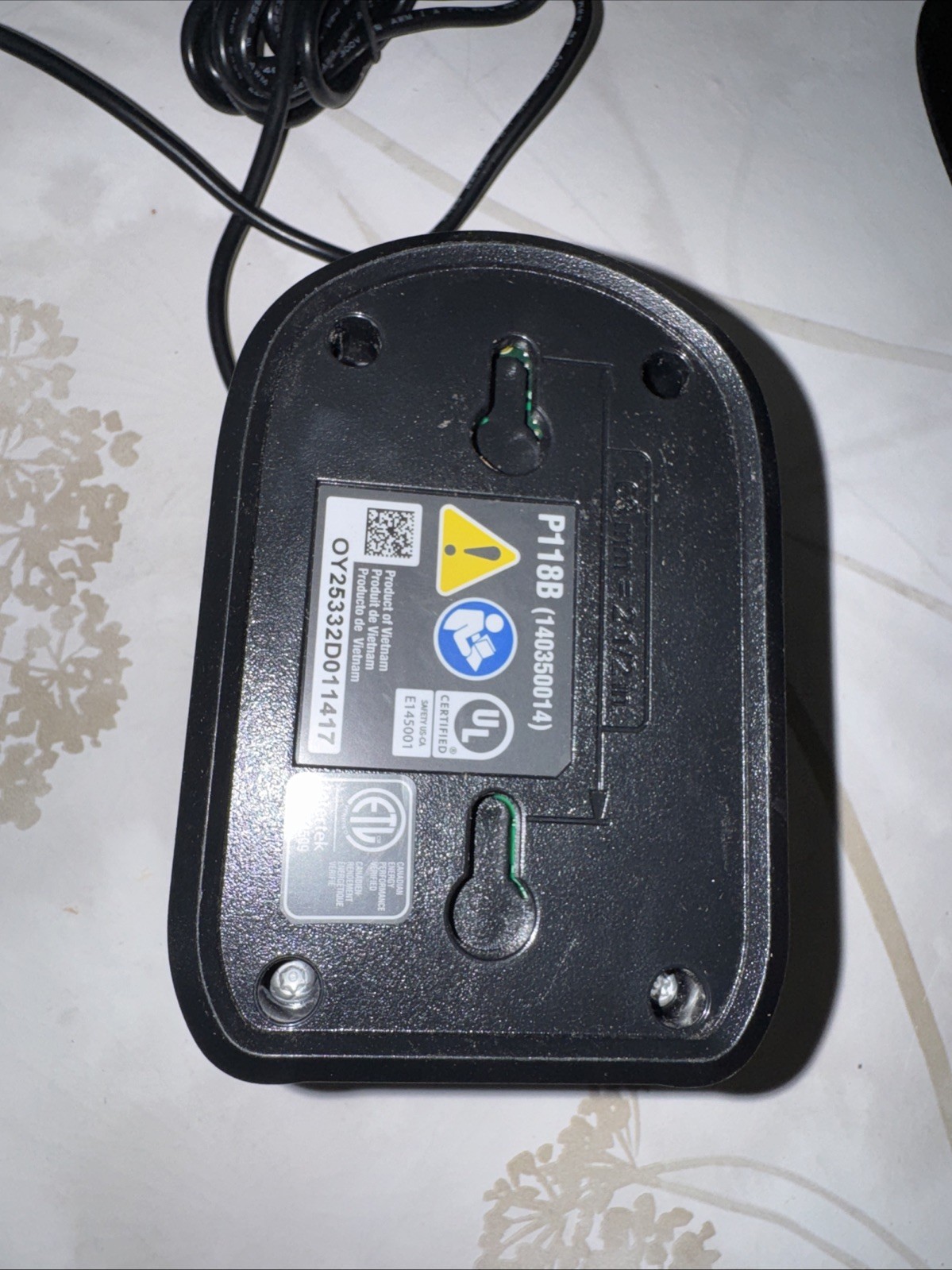 Ryobi One+ 18V Lithium Ion Battery Charger Genuine OEM Model P118B