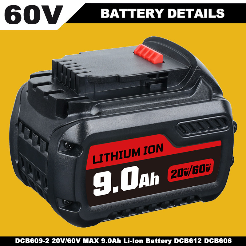 For DEWALT 9.0 Ah Lithium-Ion Battery 20V/60V MAX FLEXVOLT DCB606 DCB609 DCB612