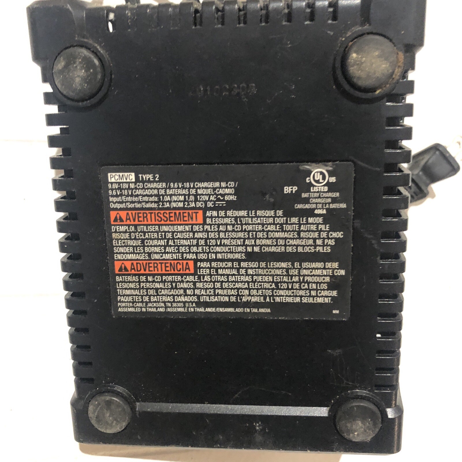 Porter Cable Battery Charger PCMVC Type 2 9.6 -18V NICD