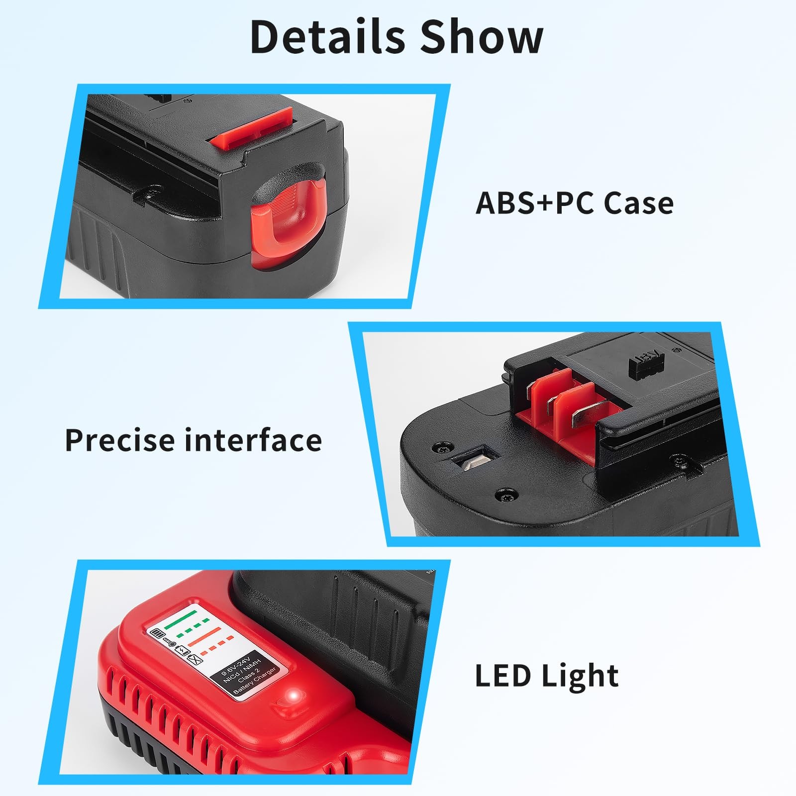 Dongpucun 2Pack 18V 4.0Ah Battery And Charger Set For Black And Decker 18V