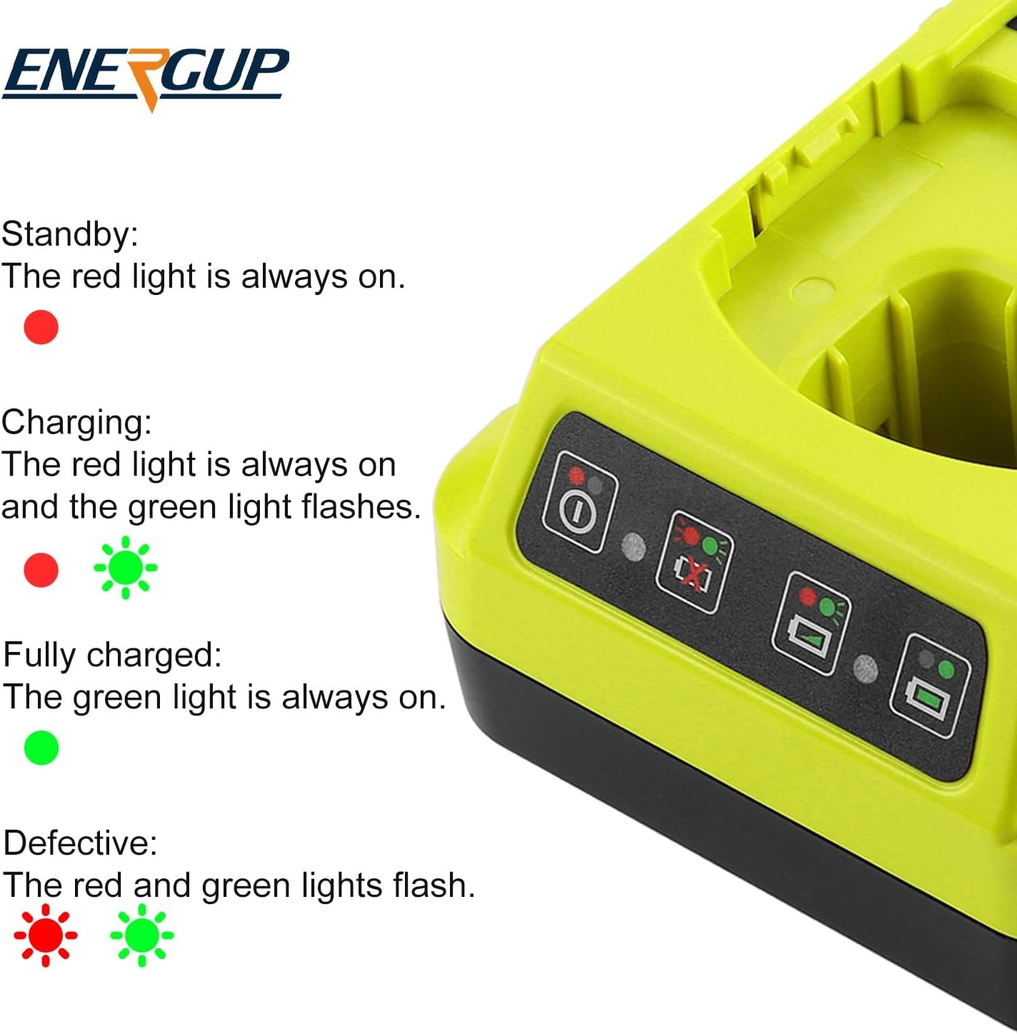 P117 Fast Charger For RYOBI For One+ Plus 18V High Capacity Lithium Battery P108