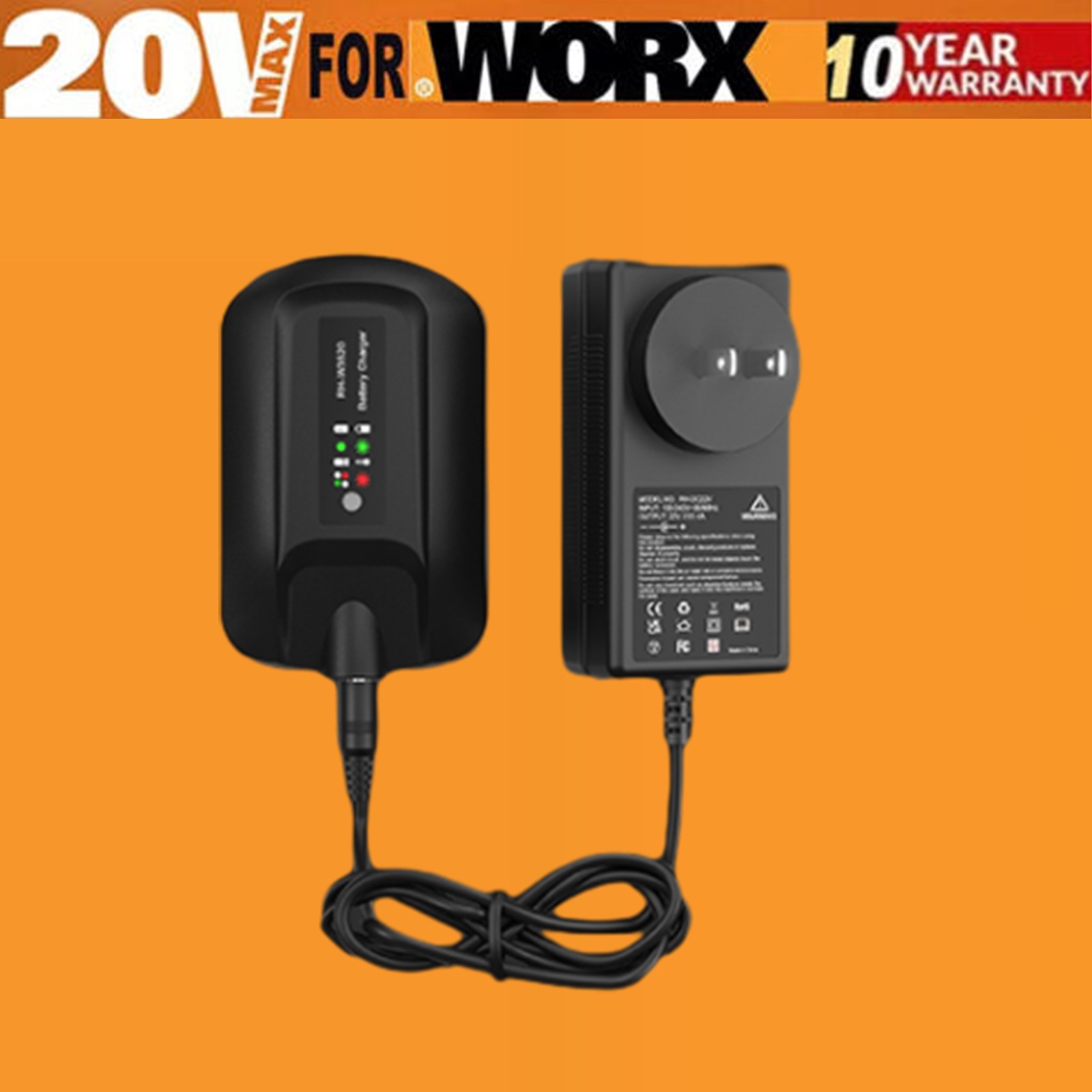 Rapid Charger FOR WORX 18V-20V WA3520 WA2575 WA3525 WA3575 Lithium Ion Battery