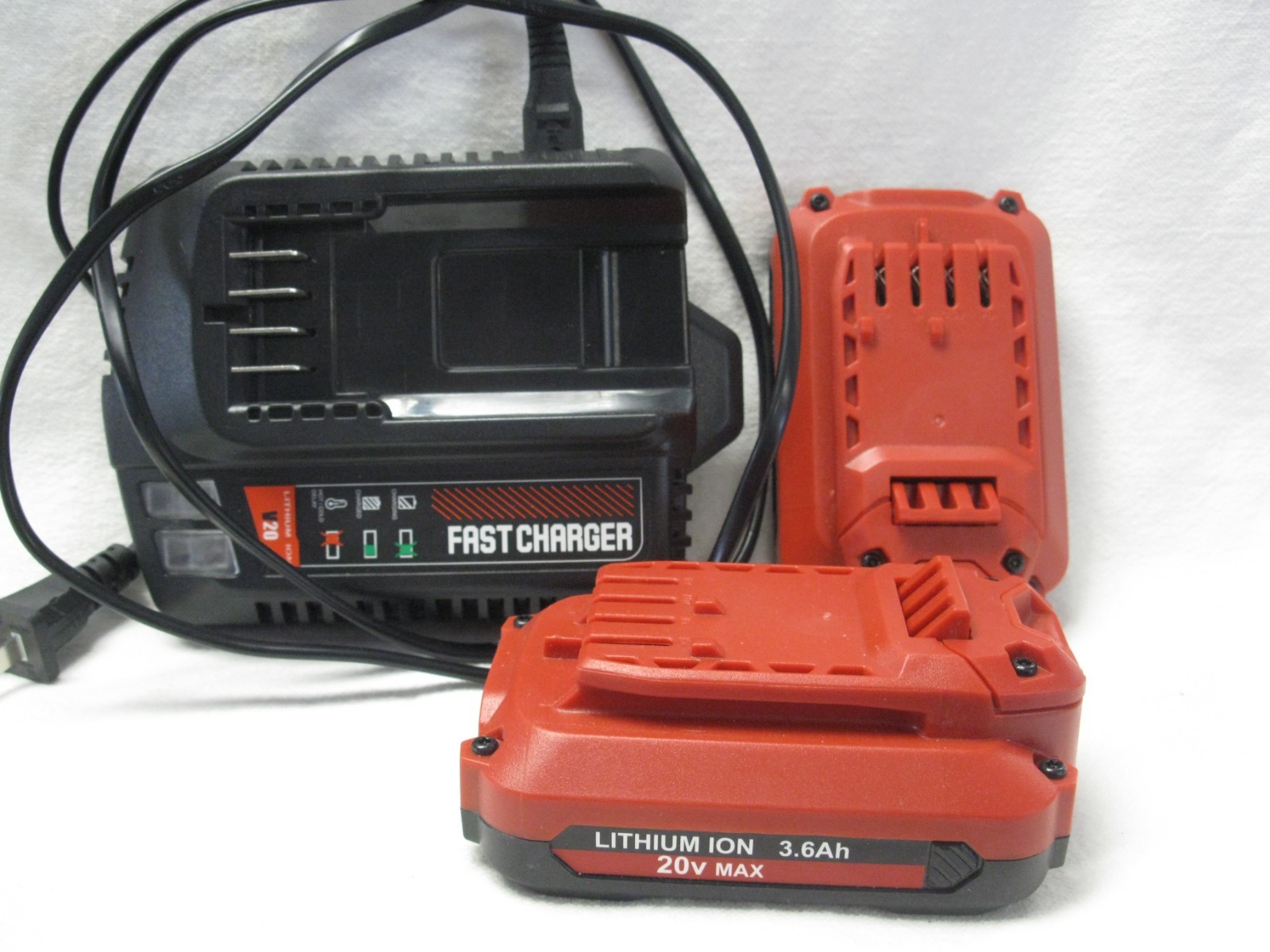 Fast Charger Lithium V20 Battery Charger Includes Two Batteries