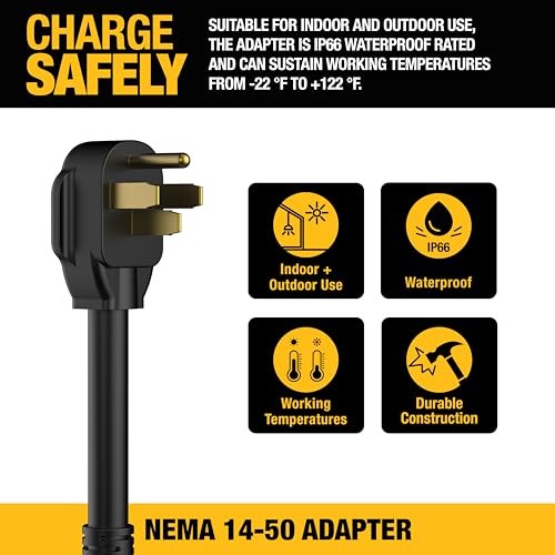 DEWALT NEMA 14-50 EV Charger Adapter 32A/240V