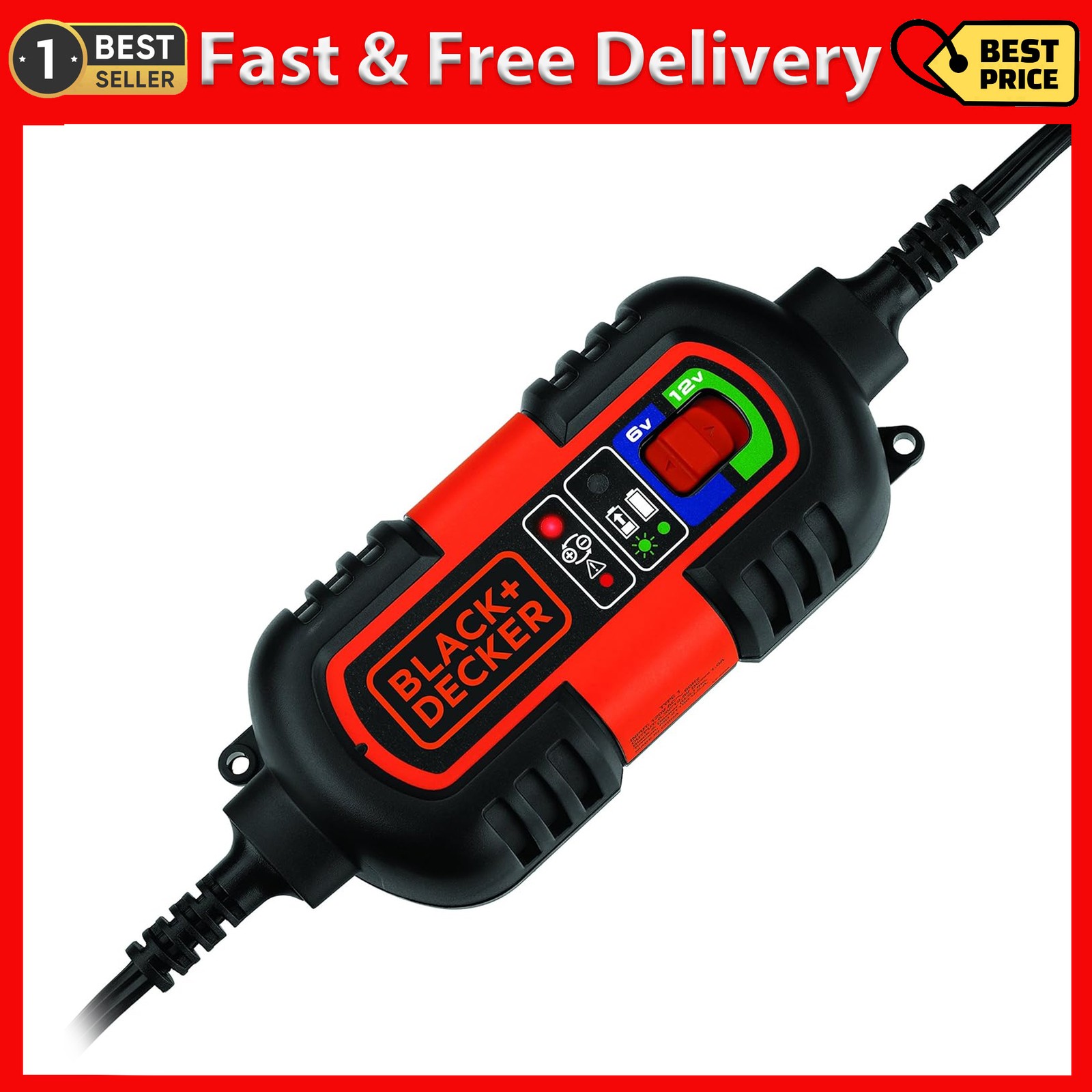 Black Decker Battery Charger Maintainer Automatic Float Trickle Car Truck 6V/12V