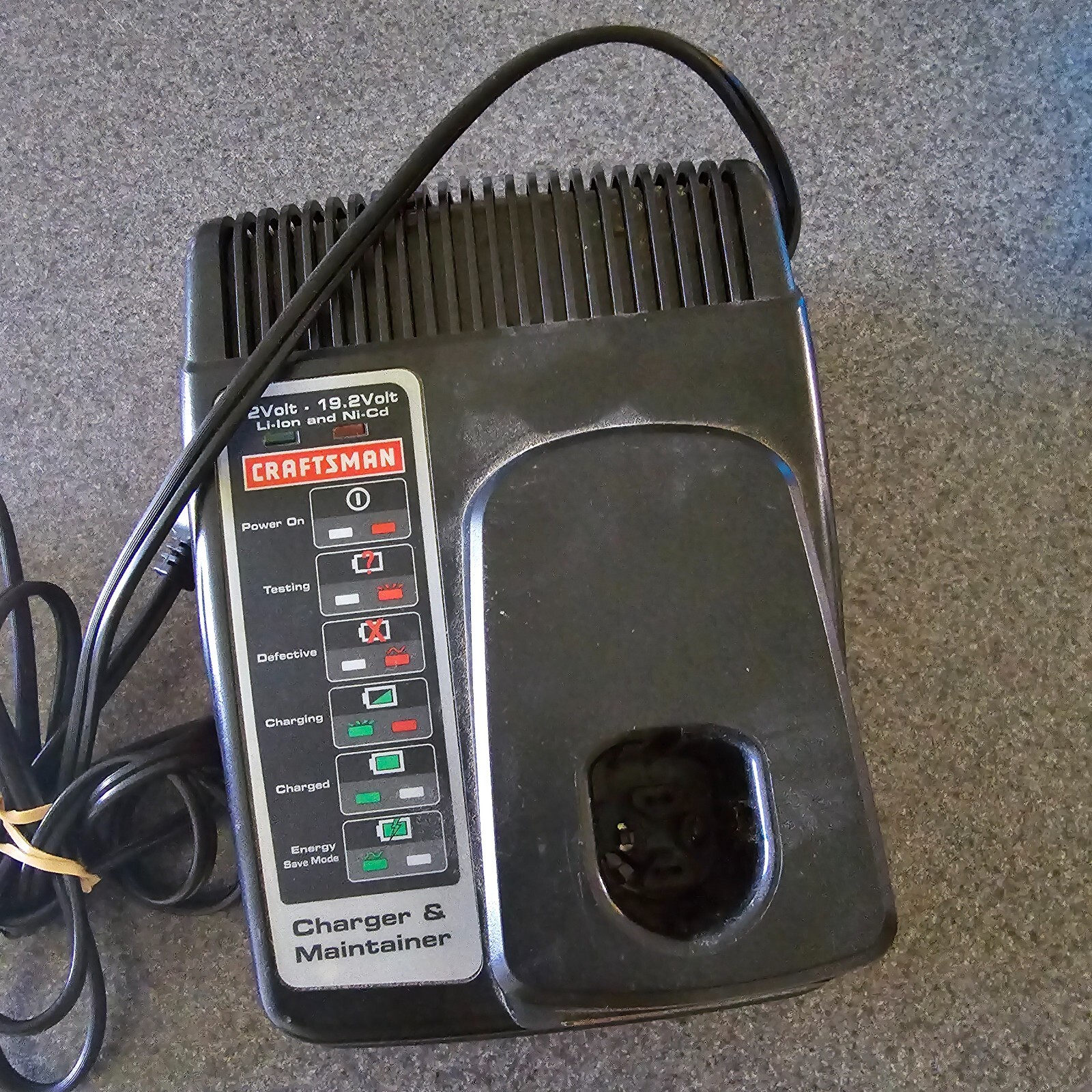 Craftman 19 Volts Charger Lithium Ion Black Color Tested Working USA Seller