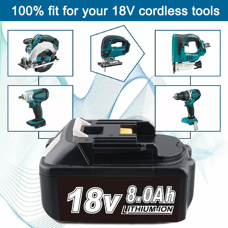 1 Pack 8.0AH For MAKITA 18V LXT LITHIUM ION BL1860 BL1830 BL1850 BL1860B BATTERY