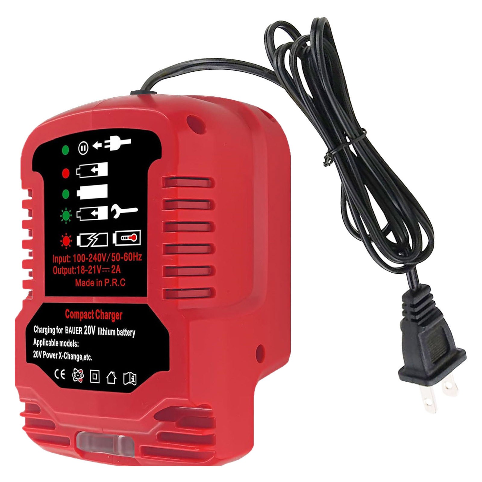 Bauer 20V Hypermax Battery Charger with LED Light Indicator – 2A Output