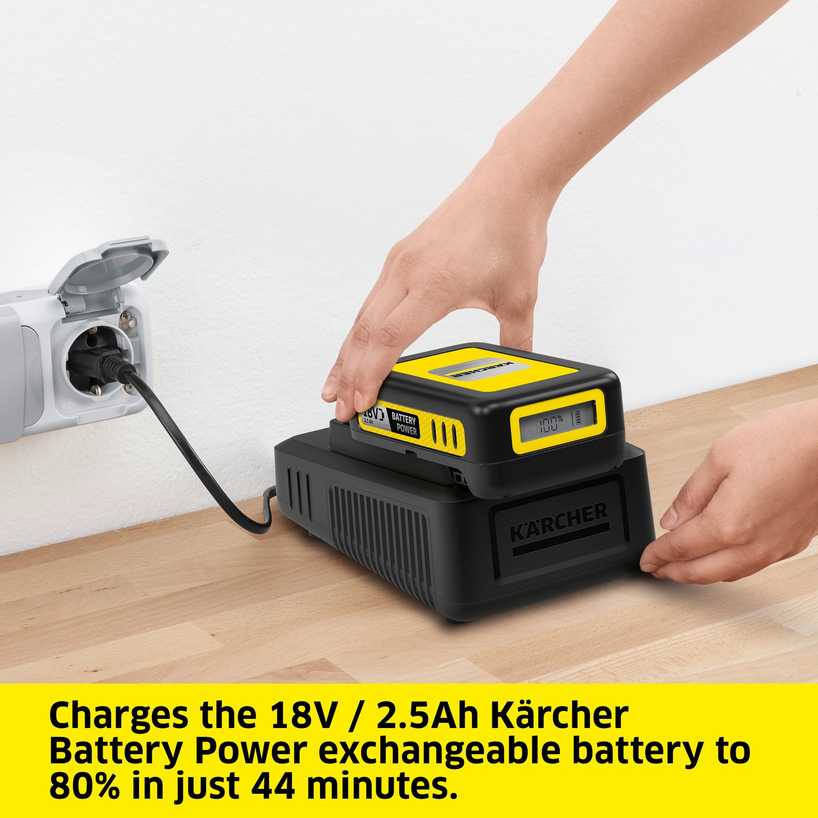 Kärcher 18V Battery 2.5 Ah, Real Time LCD Display, Lithium Ion – NEW