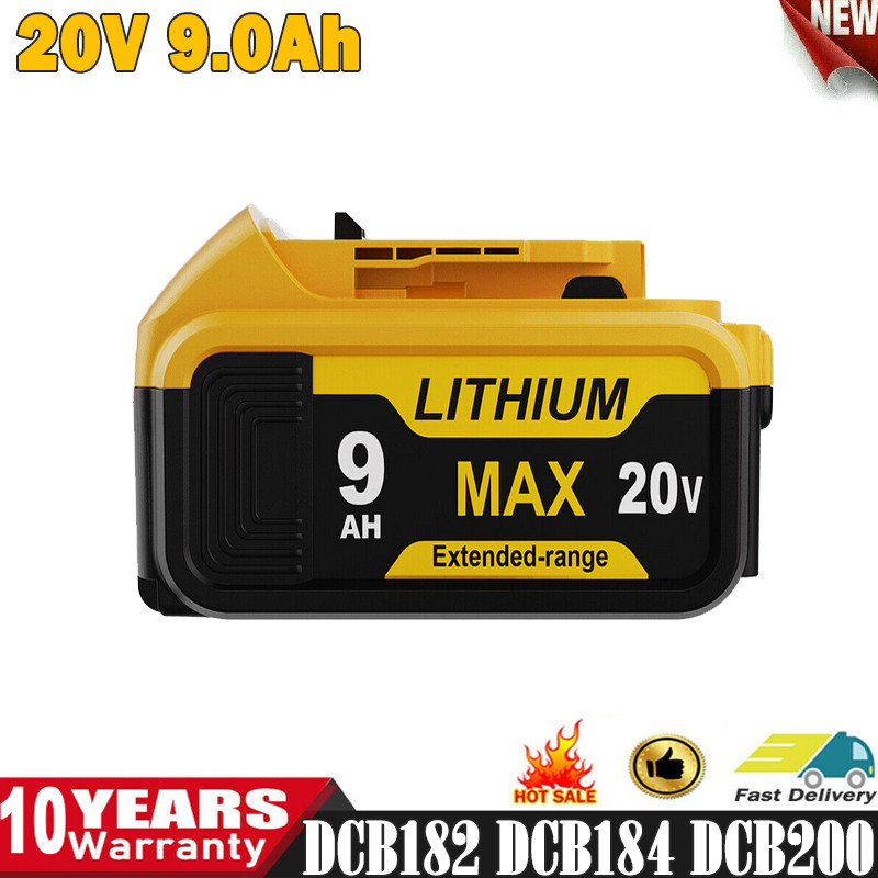 Pack For DeWalt 20V 20 Volt Max 9.0AH Lithium Ion Battery DCB206 DCB200-2 DCB209