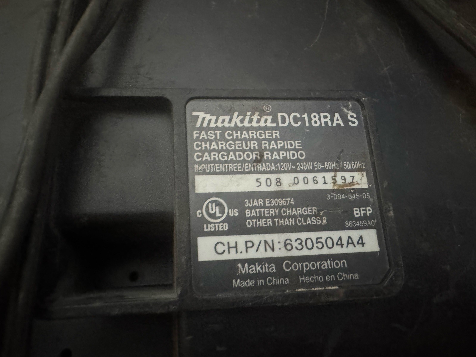 Lot of 5 Makita DC18RA 7.2V–18V Li-Ion Rapid Battery Chargers Tested Working