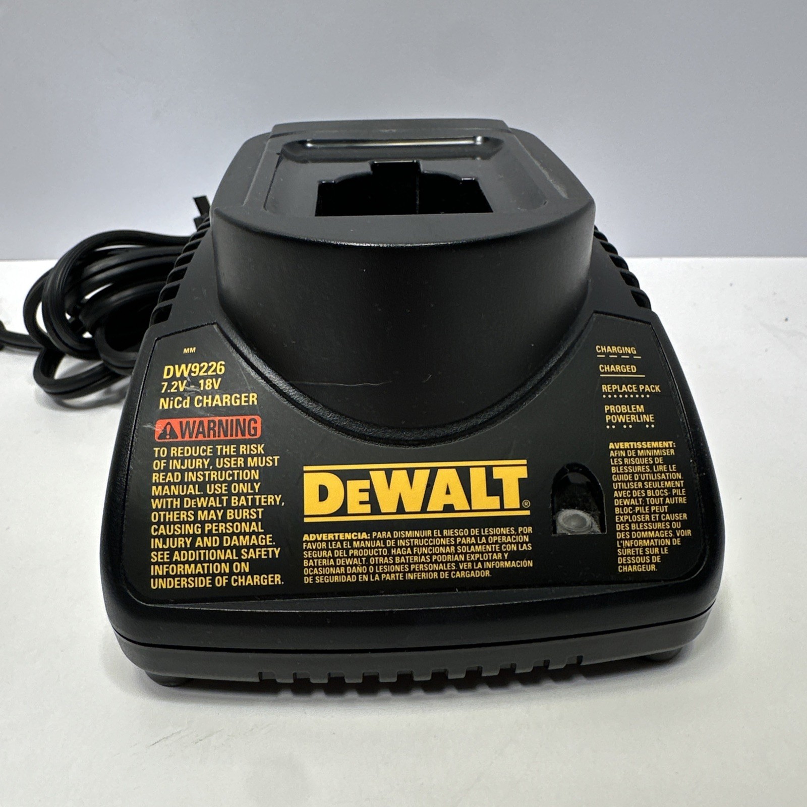 DeWalt DW9226 7.2V–18V NiCd Battery Charger OEM Works