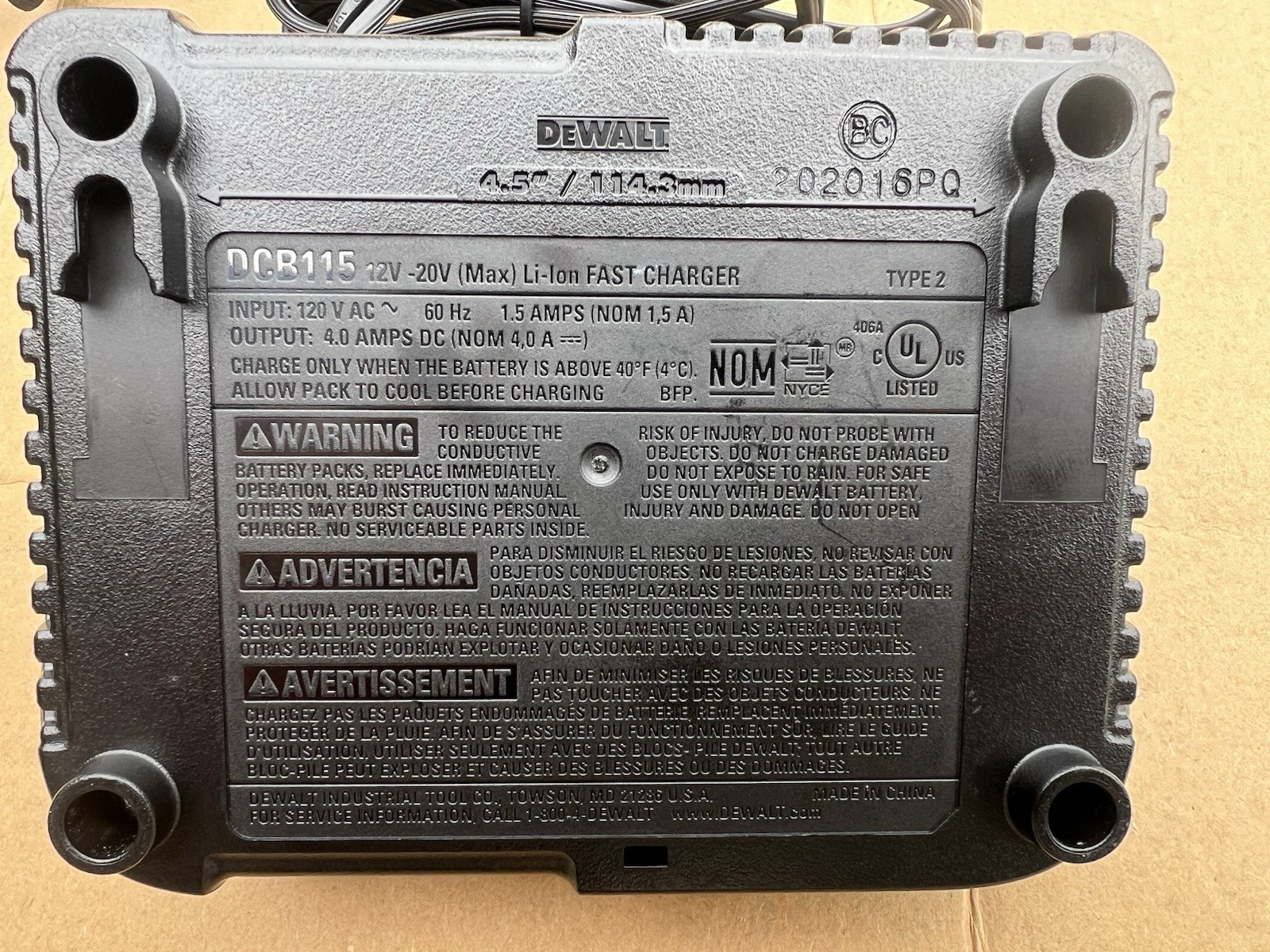 🇺🇸DEWALT DCB115 12V/20V MAX Lithium-Ion Battery Charger🇺🇸