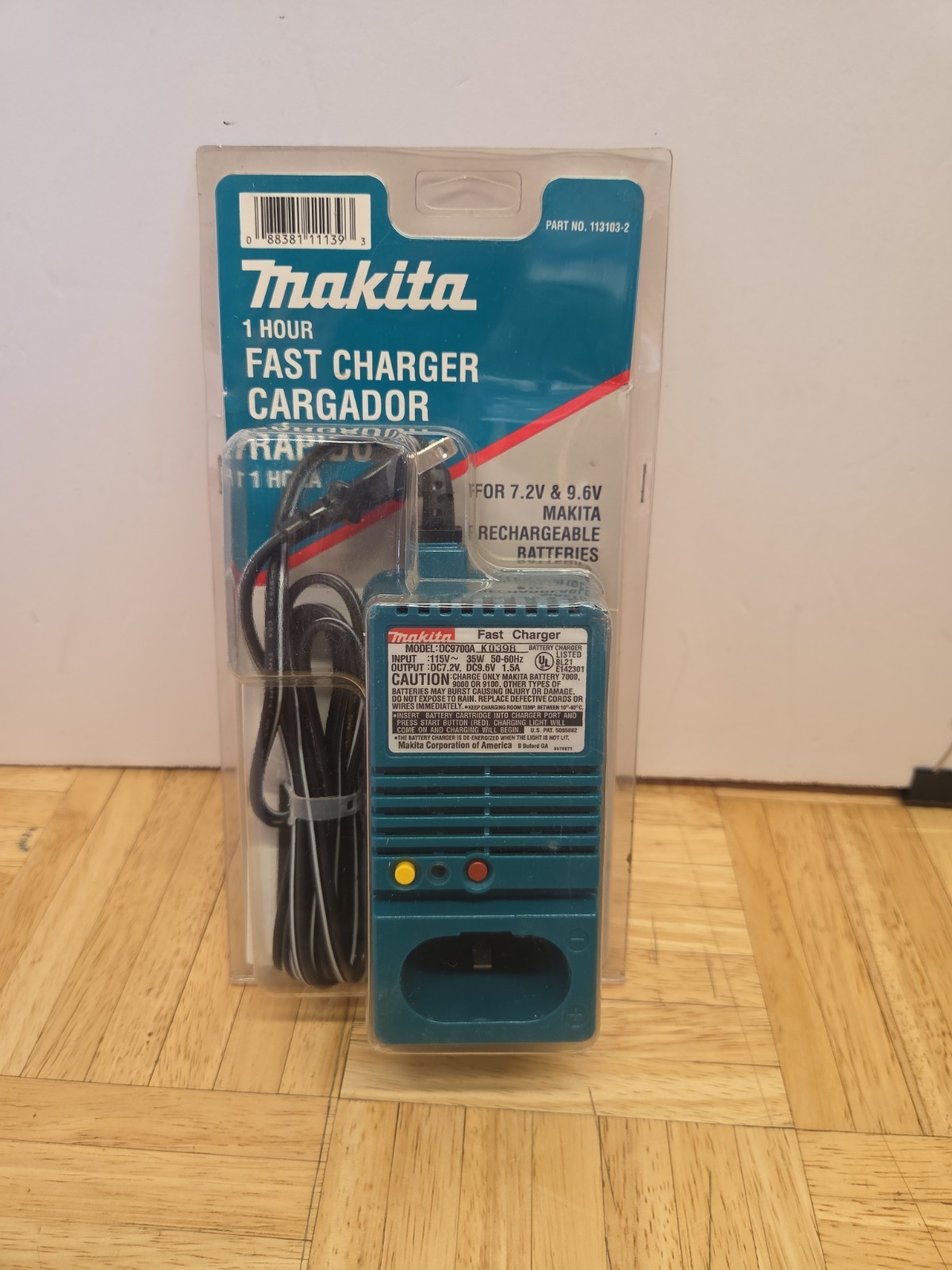 Makita DC9700A 1 Hour Fast Charger 7.2V 9.6V Sealed NOS 113103-2 NOS