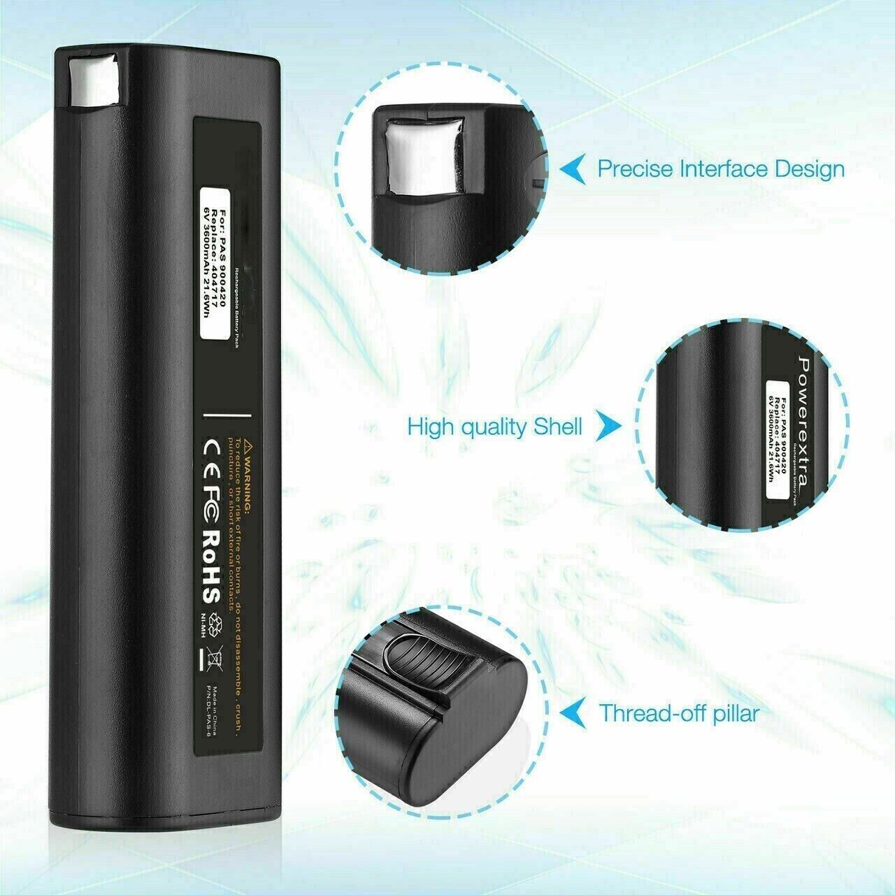 2-PACK 4800mAh For Paslode Impulse 6V 404717 Ni-MH Battery Nailer 900400 900420