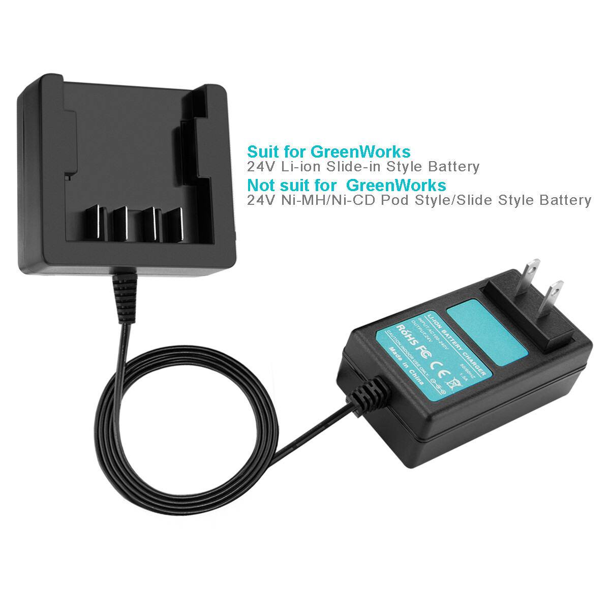 G-24 24V Lithium Battery Charger For GreenWorks 29842 29852 29322 Battery