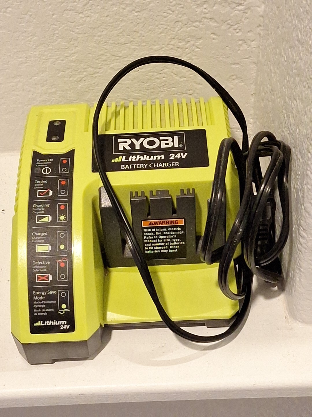 Ryobi Power Tools OP140 Lithium 24 Volt 24V Battery Charger Tested Working
