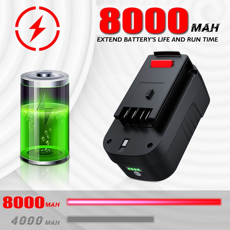 2 Pack for Black & Decker HPB18 18V 18Volt 8.0Ah Lithium-Ion Battery HPB18-OPE