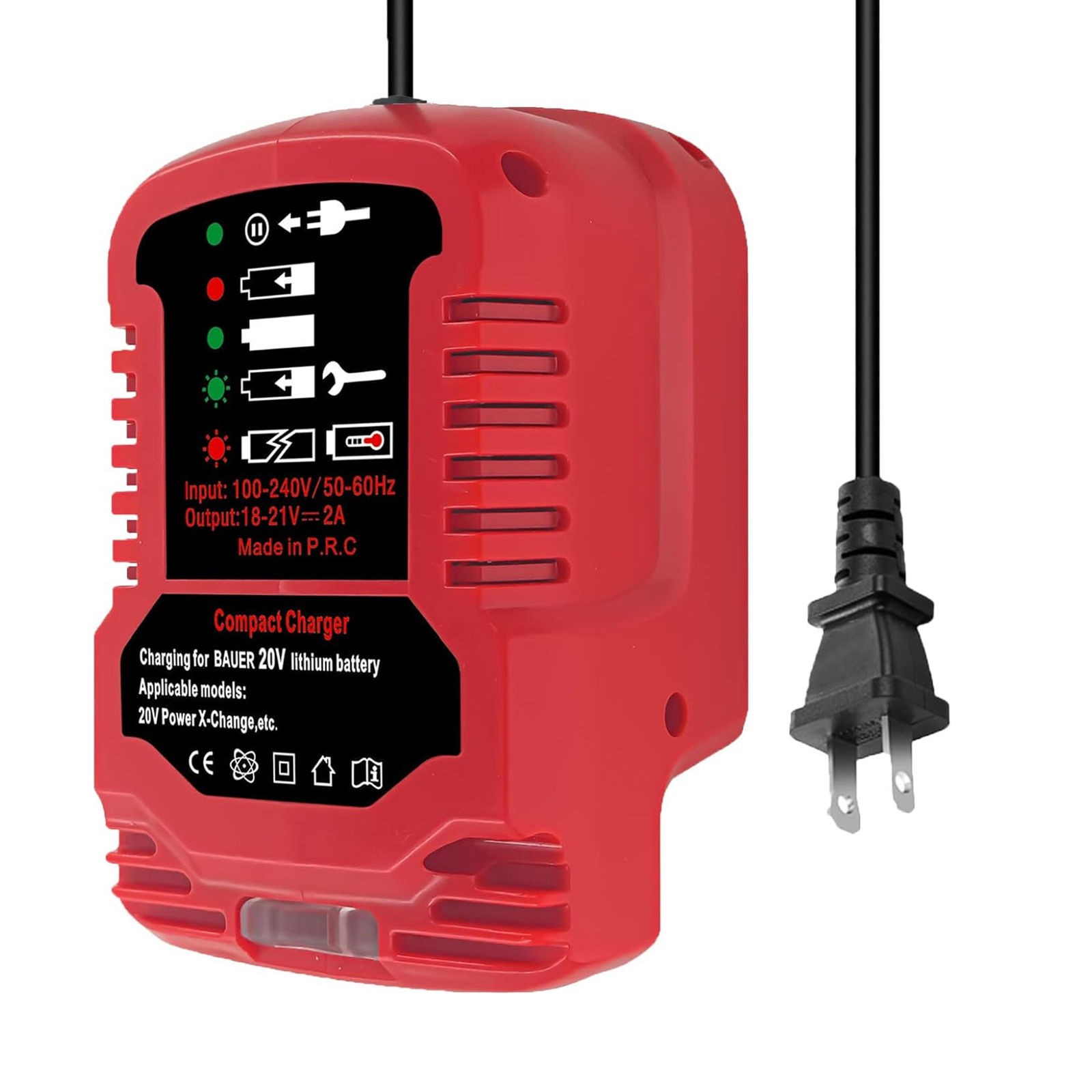 LED Indicator Charging Station for Bauer 20V Hypermax Lithium Batteries 2A