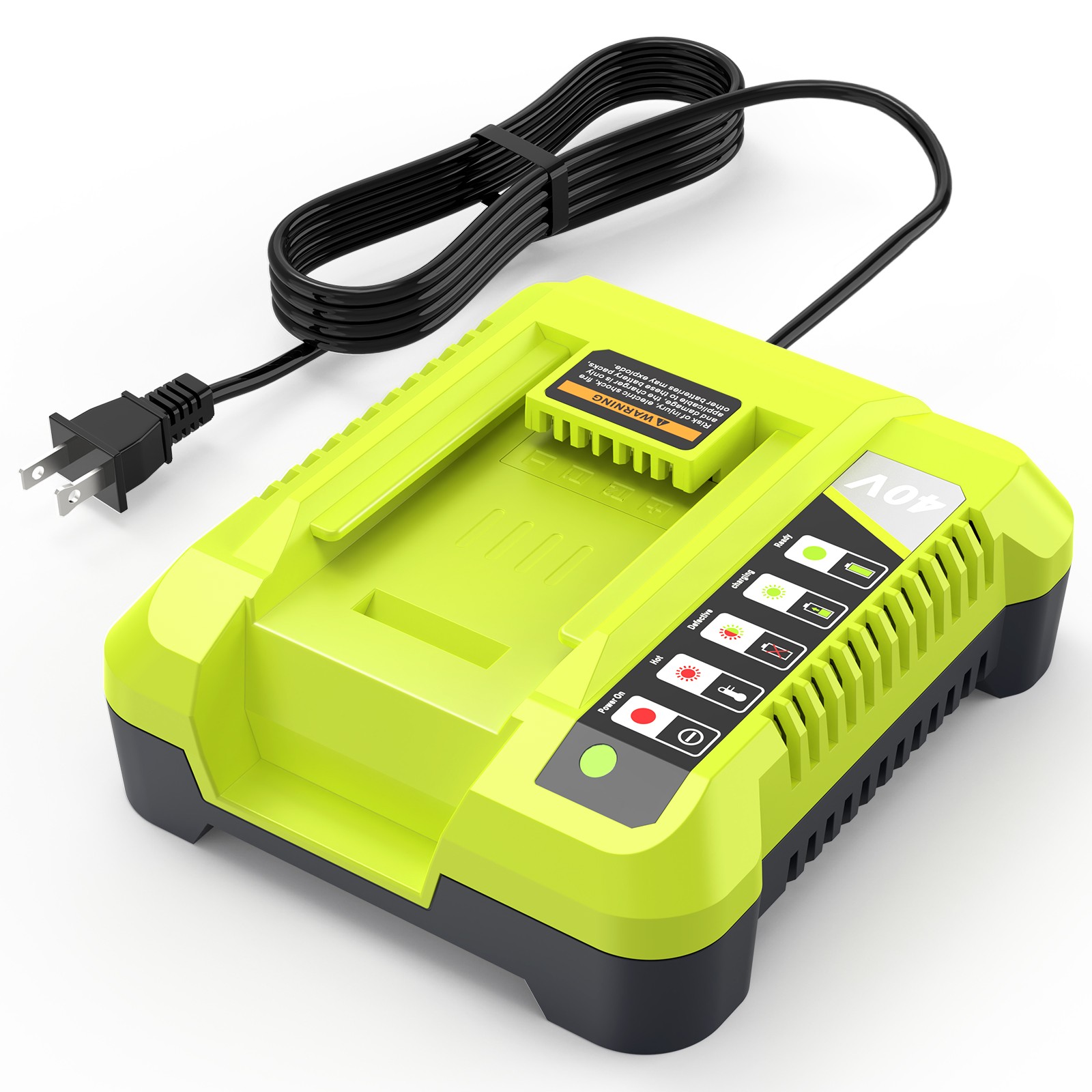 40V Rapid Charger For Ryobi 40 Volt OP406VNM Lithium Battery OP408VNM OP40602