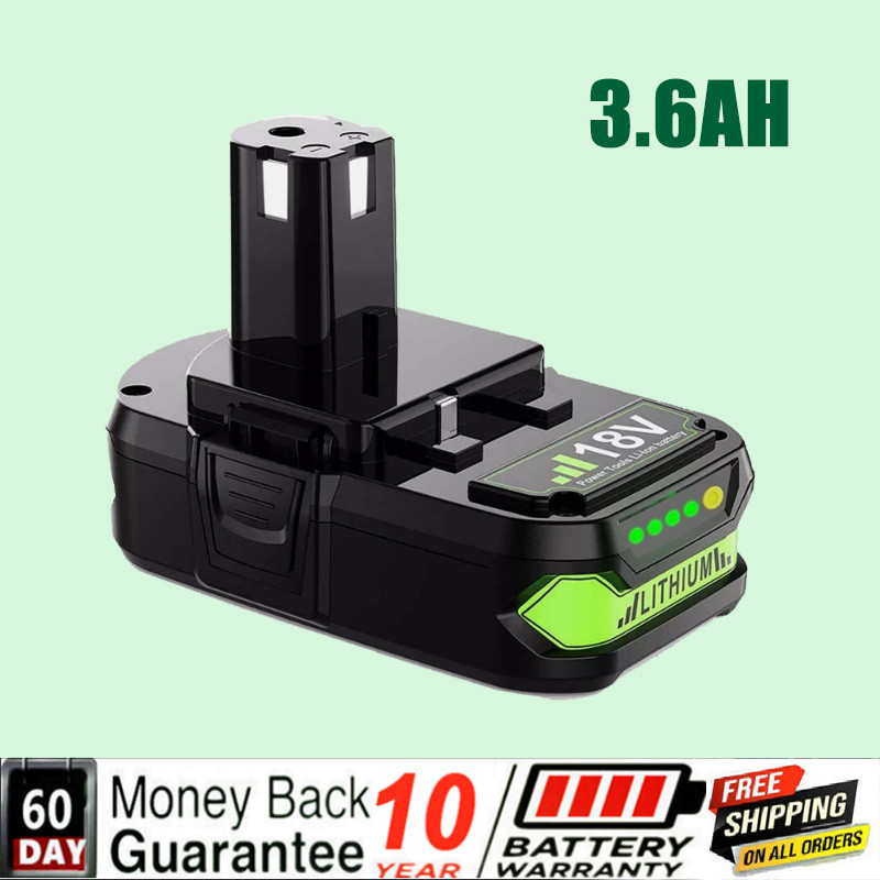 NEW For RYOBI P108 18V High Capacity 3.6Ah Battery 18 Volt Lithium-Ion Plus