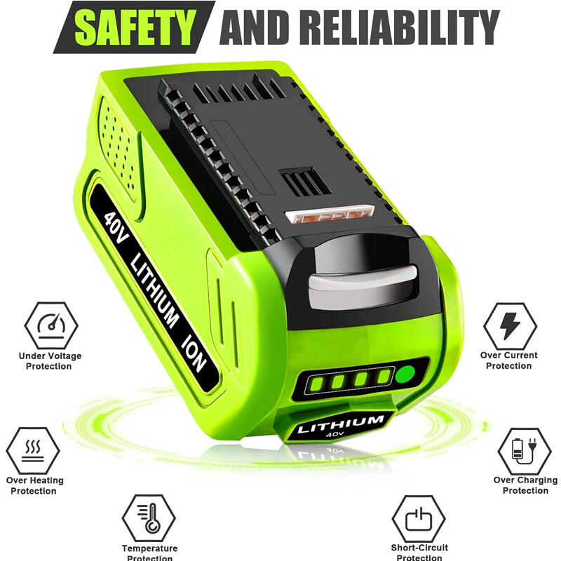 40V 6 Ah For Greenworks G-MAX Lithium Battery 29472 29462 29252 20202 40 Volt