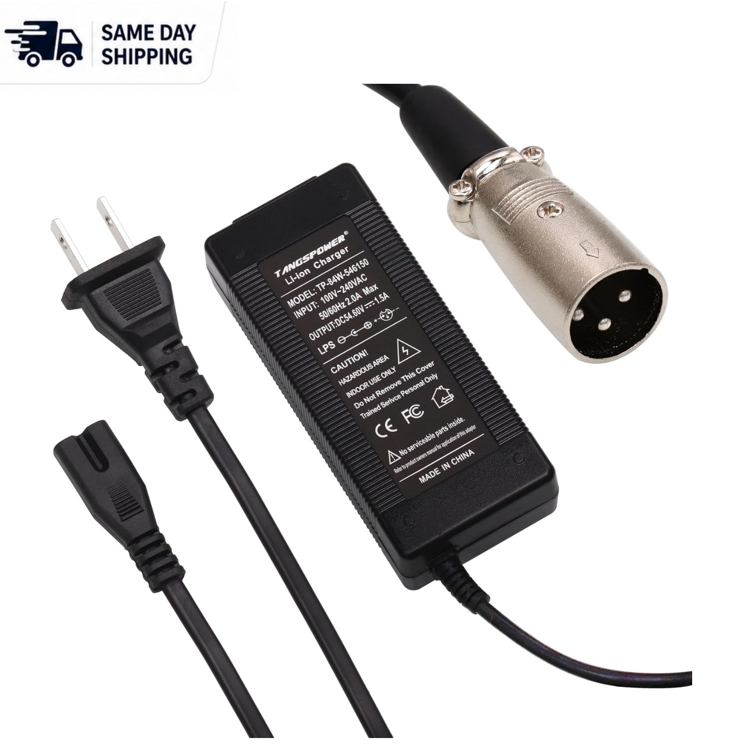 1.5A 54.6V Charger for 48V Lithium Batteries – Safe & Efficient Charging