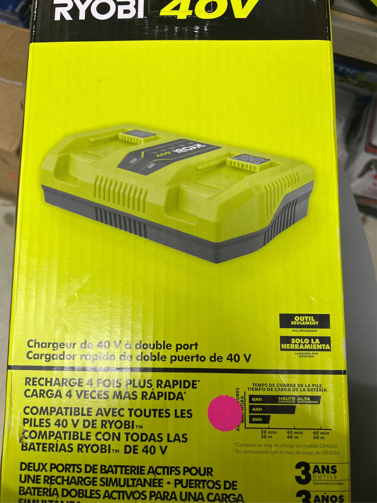 40-Volt Lithium Ion Dual Port Rapid Charger