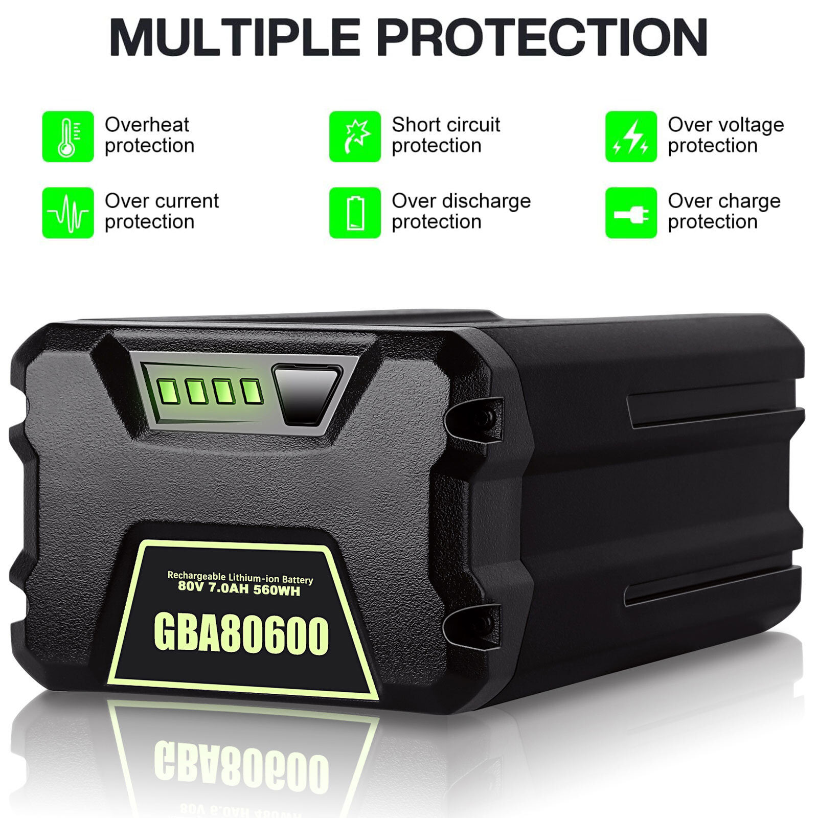 New For Greenworks 80V Pro Lithium-ion Battery GBA80200 GBA80600 80V Max GCH8040