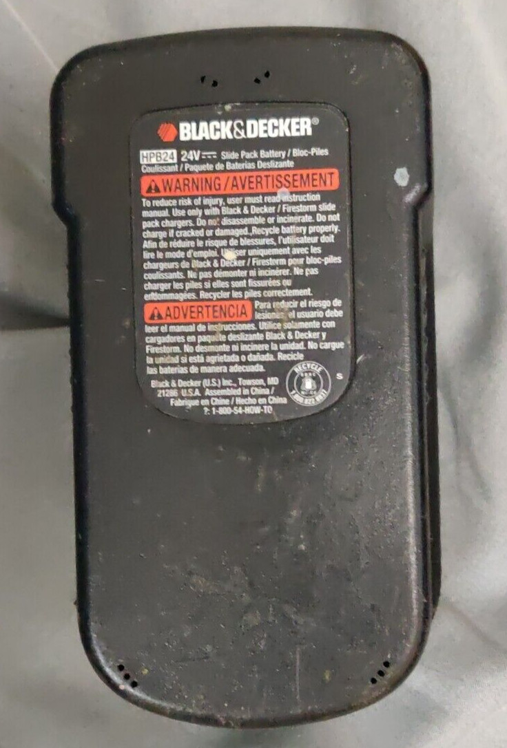 Working Black & Decker 9.6 – 24V NiCd NiMH Rapid Quick Charger w/Battery – READ