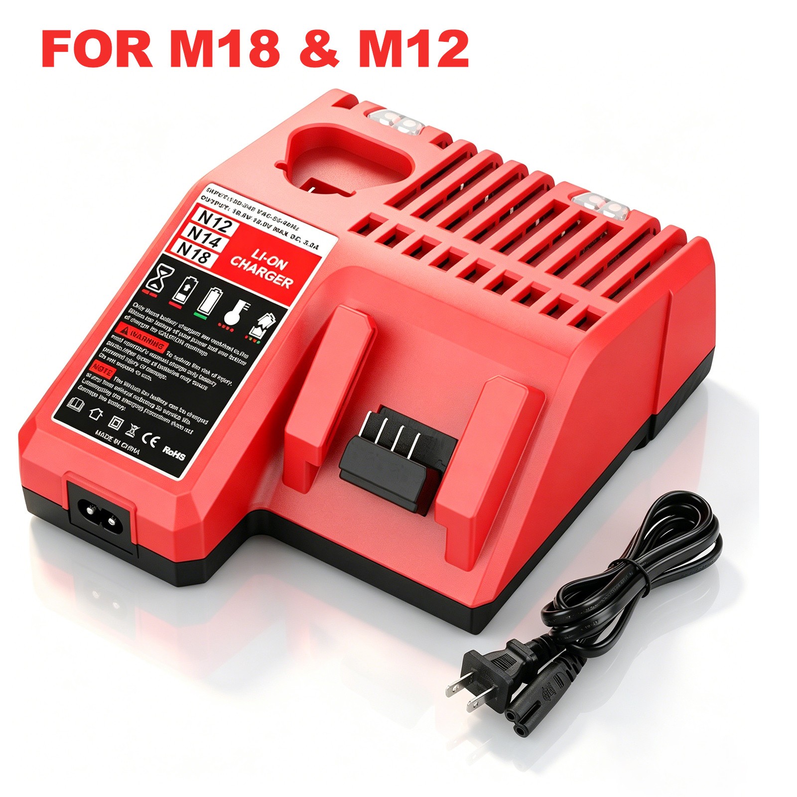 For Milwaukee M18 M12 Battery Charger 18V 12V Rapid Fast Charging Station Dual
