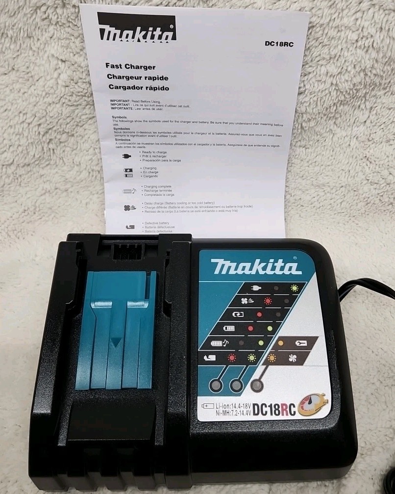 Makita DC18RC GENUINE 18V RAPID FAST Battery Charger 18V Fr BL1830B, BL1850B●New