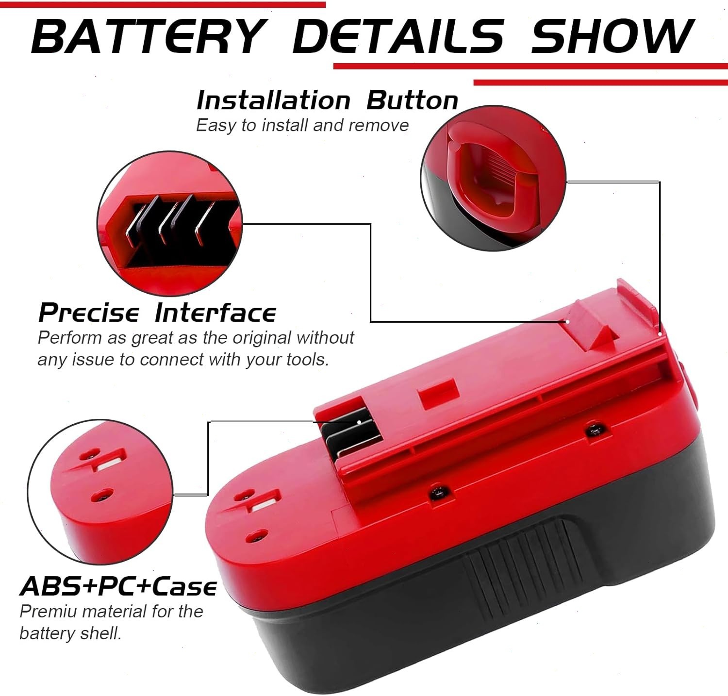 HPB18 18V HPB18-OPE 244760-00 18VOLT BATTERY /CHARGER FOR BLACK DECKER Replace
