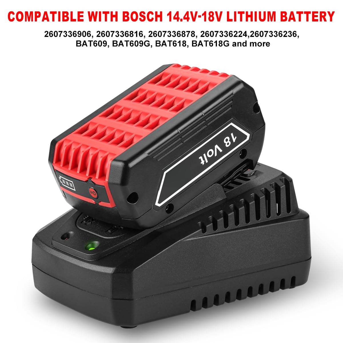 Dongpucun Quick Battery Charger For Bosch Bc660 14.4V-18V Lithium Battery