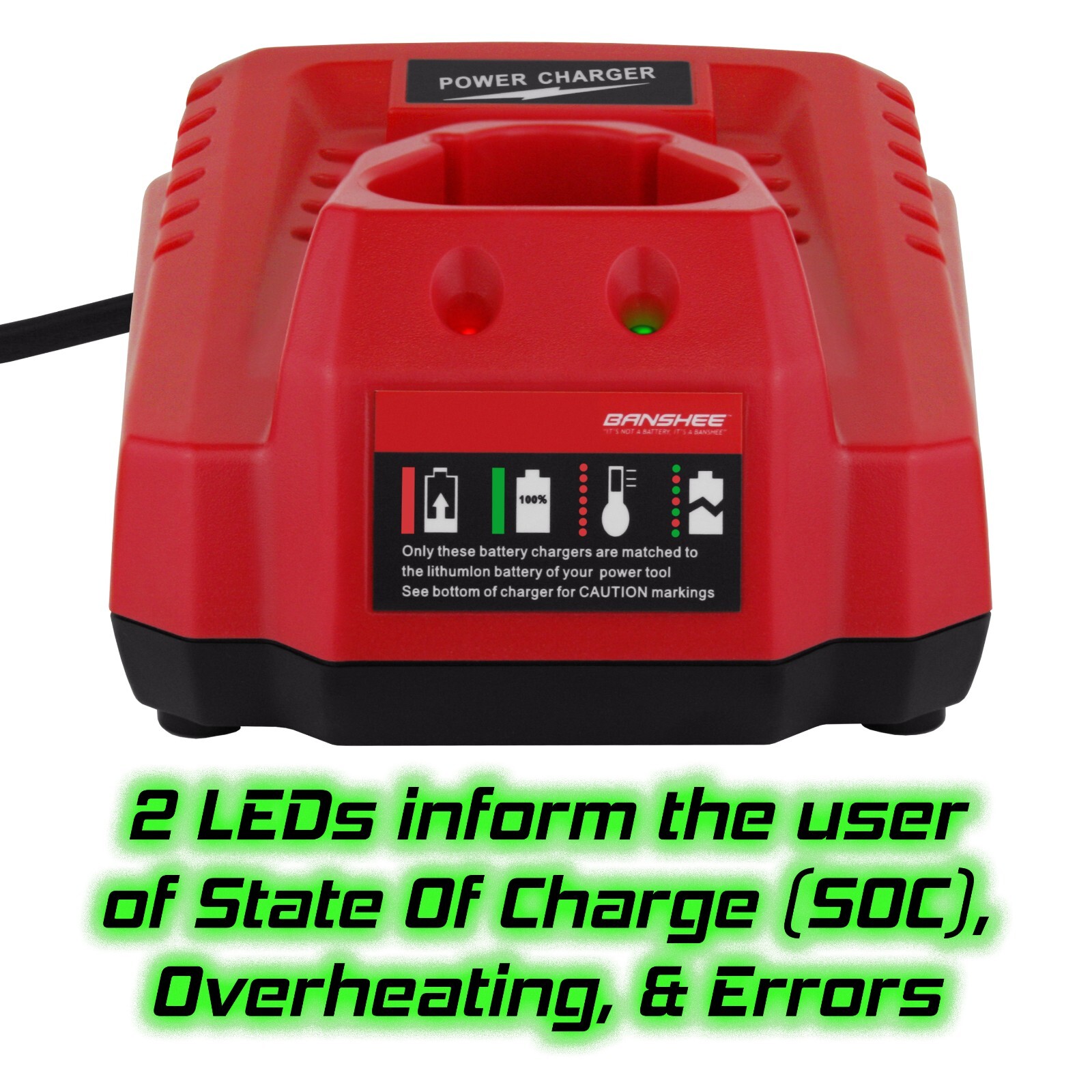 NEW Milwaukee 48-59-2401 M12 12V Lithium Ion Battery Charger 12 Volt By Banshee