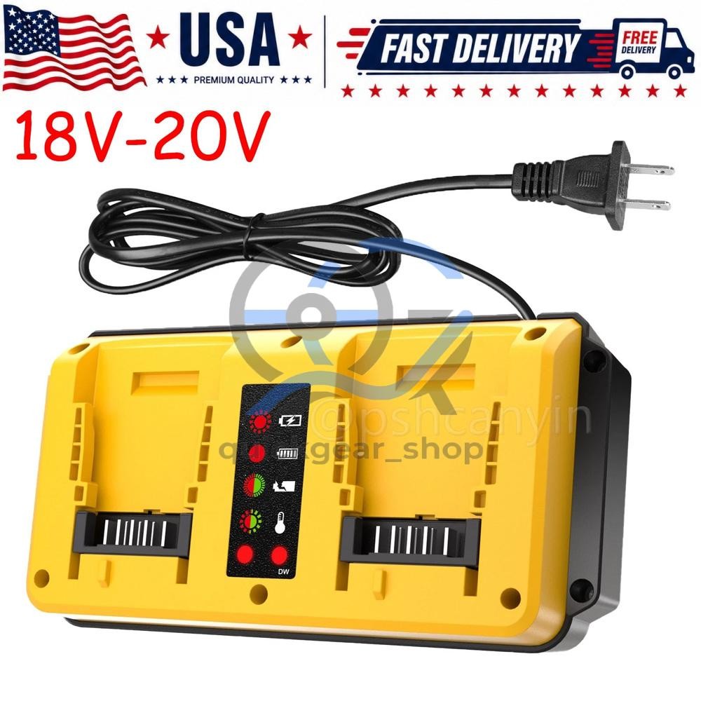 Dual Ports 90W Fast Charger for DeWalt 18V-20V MAX Lithium Battery DCB203 DCB204