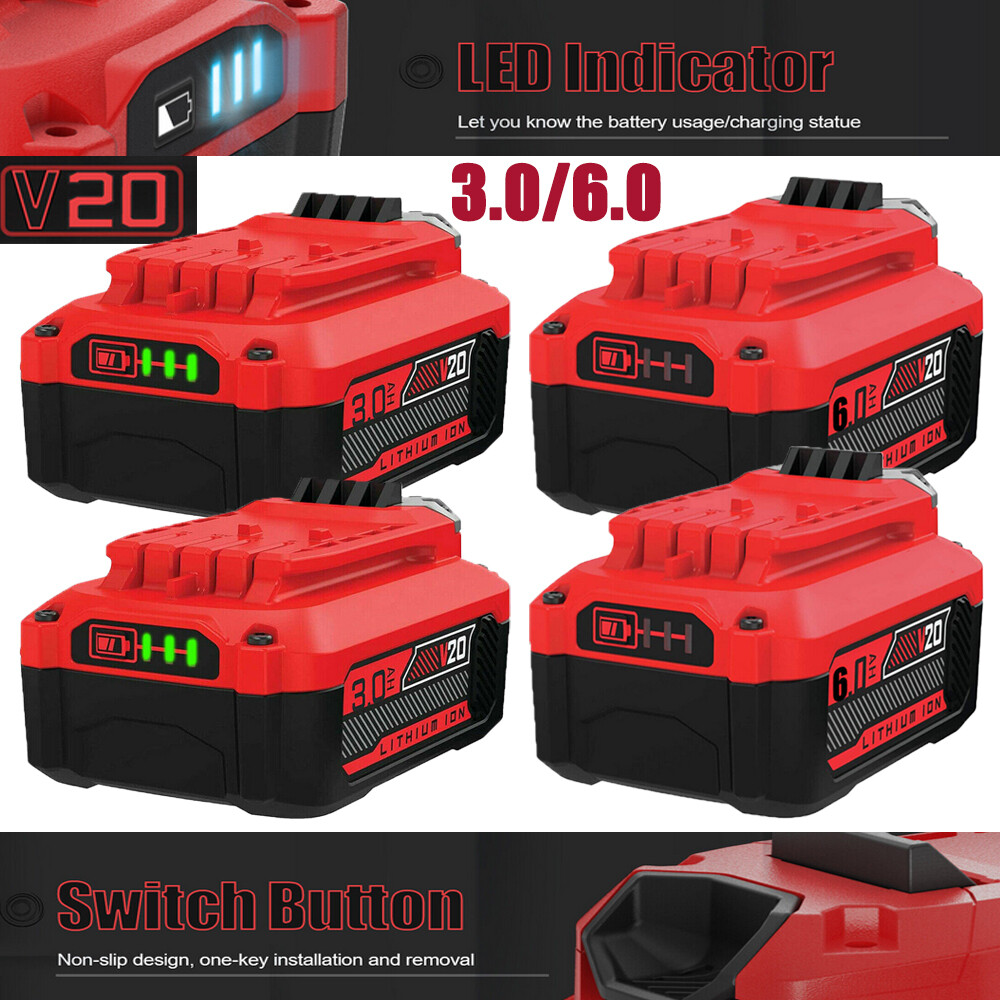 1-4X For Craftsman V20 6.0/ 3.0Ah Li-Ion Battery 20V Max CMCB206 CMCB204 CMCB202
