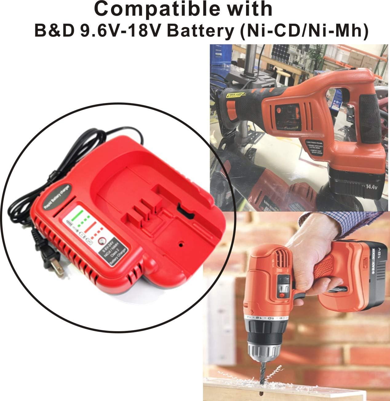Anoitd Bdfc240 Bdccn24 Multi-Volt Battery Charger For Fsmvc 18V 14.4V 12V 9.6V