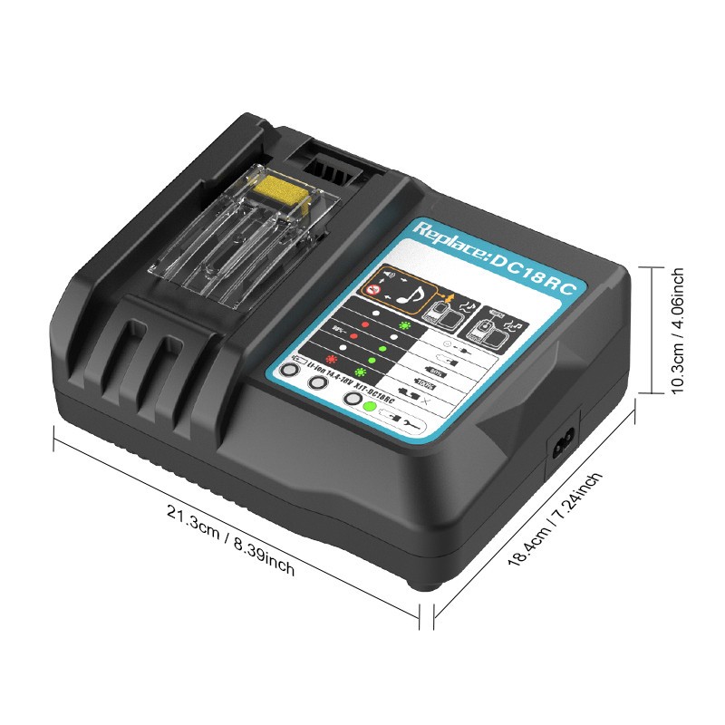 3A DC18RC 14.4V-18V Fast Charger for Makita DC18RA DC18SD Battery BL1860 BL1840