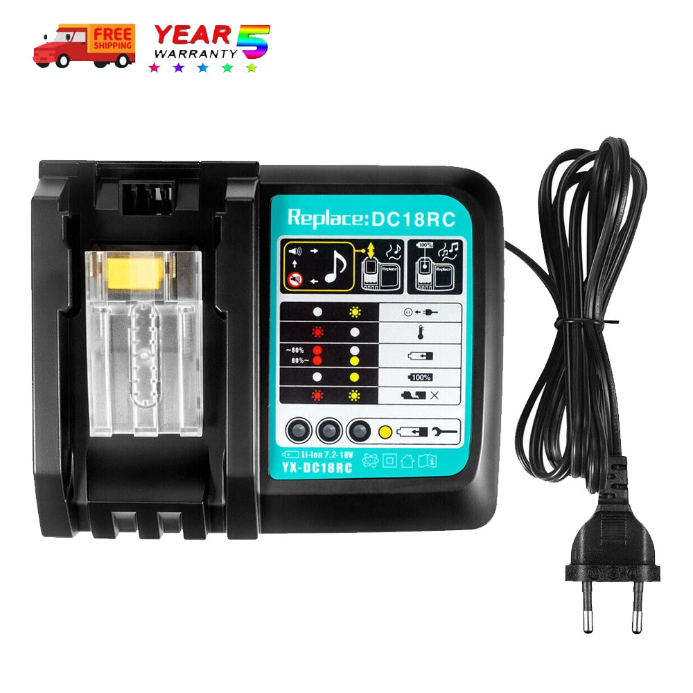 18V LXT Lithium-Ion Rapid Charger Replacement For Makita DC18RC Compatible BL183