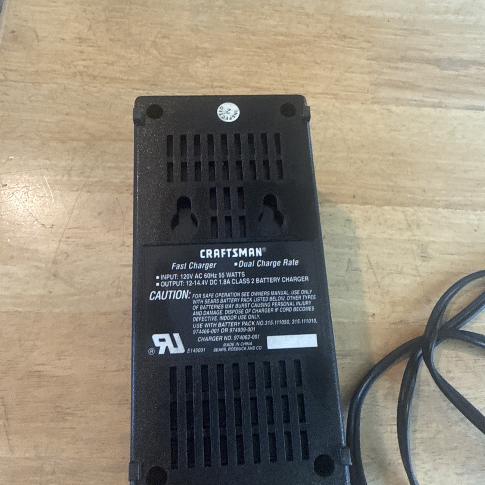 Craftsman OEM Industrial 1 Hour Fast Battery Charger 12.0V 13.2V 14.4V