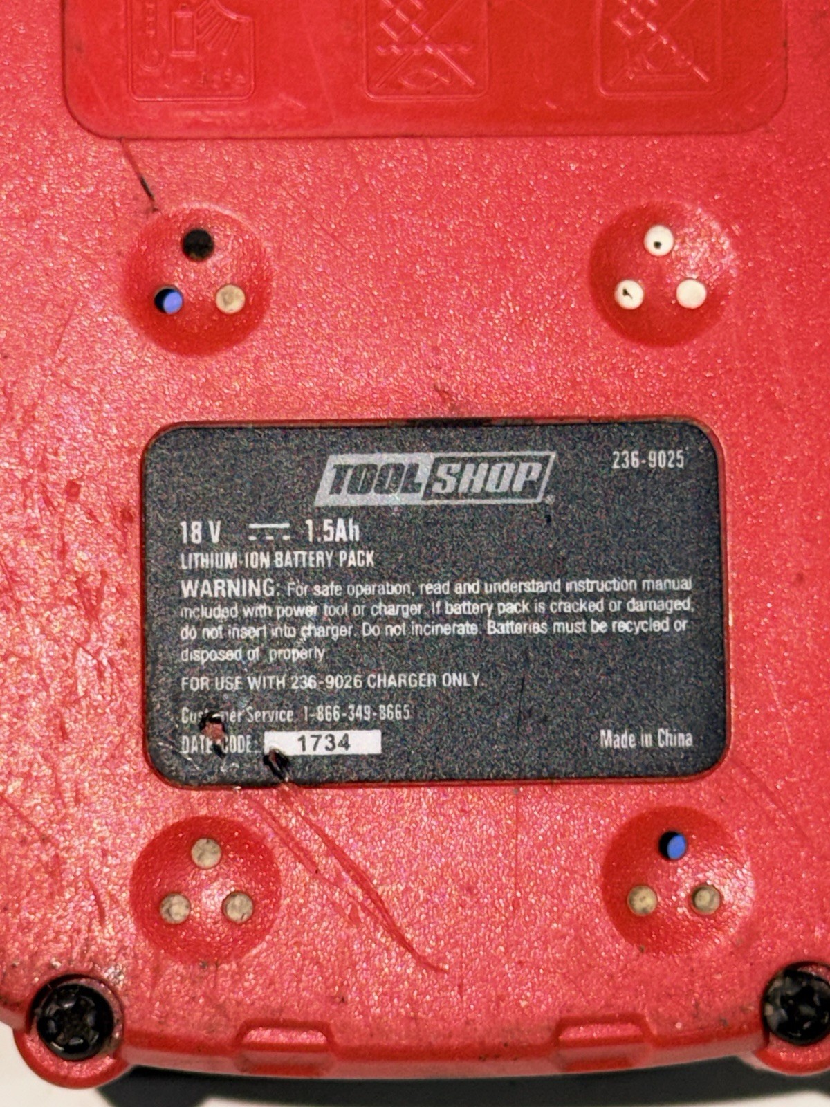Tool Shop 236-9025 18V Li-Ion Battery 1.5Ah + Charger Tested Working