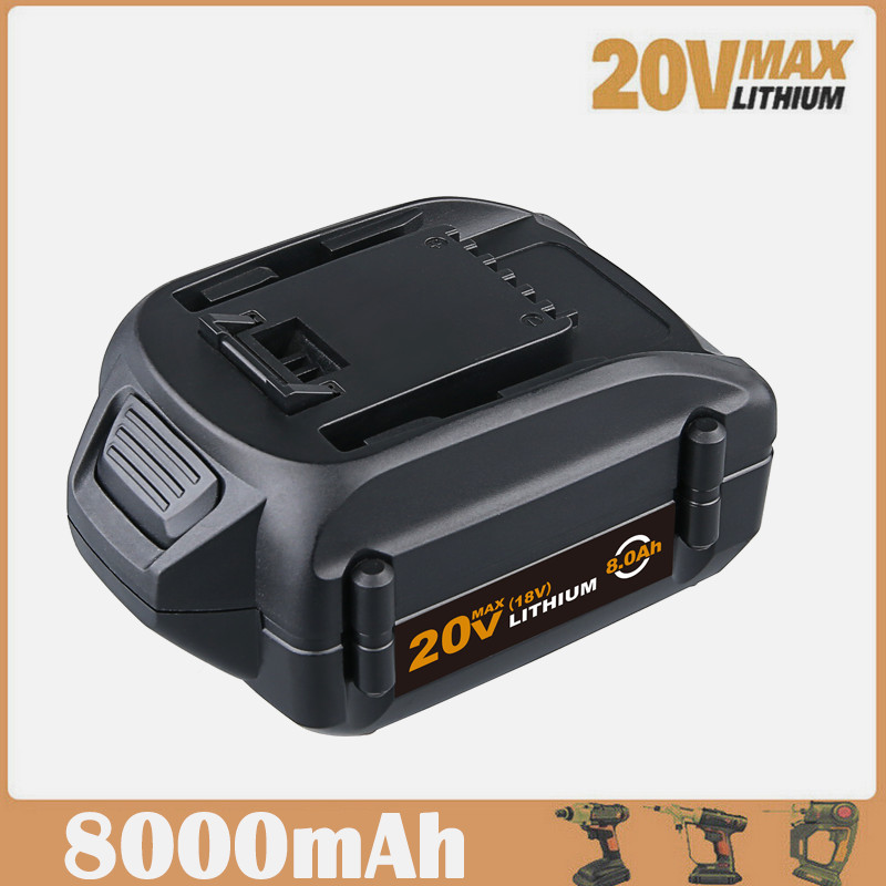 20V 8.0AH For WORX Battery MAX Extend Lithium 20 Volt WA3520 WA3525 WA3575 WG155