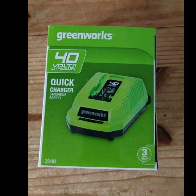GreenWorks 40V Quick Charger Model 29482 Green Power Tool Battery Charger